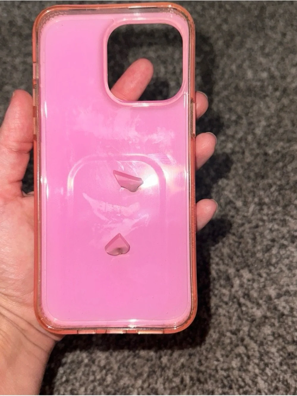 Loopy Case Pink Iridescent Shell Phone Case with Built-in Loop